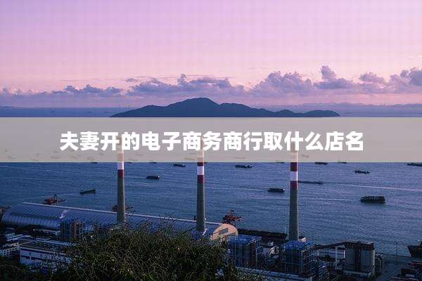 夫妻开的电子商务商行取什么店名