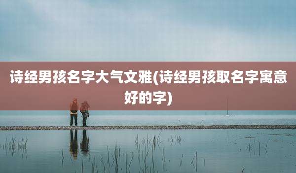 诗经男孩名字大气文雅(诗经男孩取名字寓意好的字)