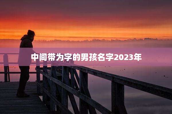 中间带为字的男孩名字2023年