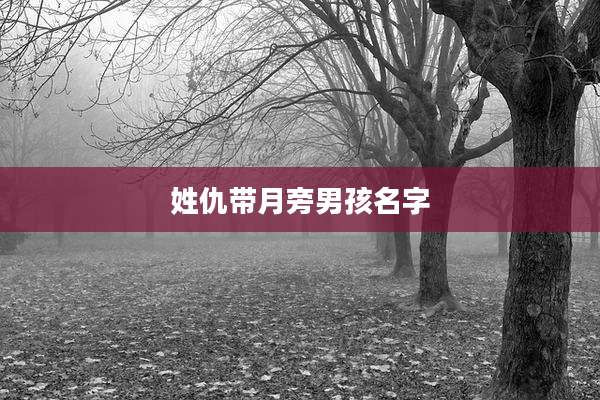 姓仇带月旁男孩名字