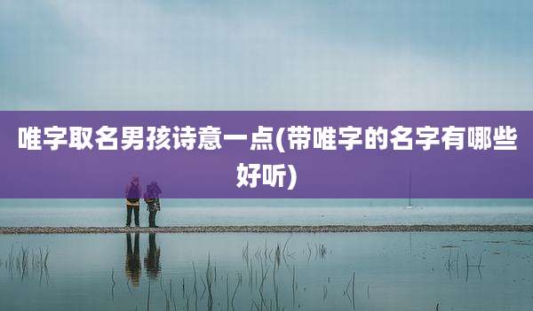 唯字取名男孩诗意一点(带唯字的名字有哪些好听)