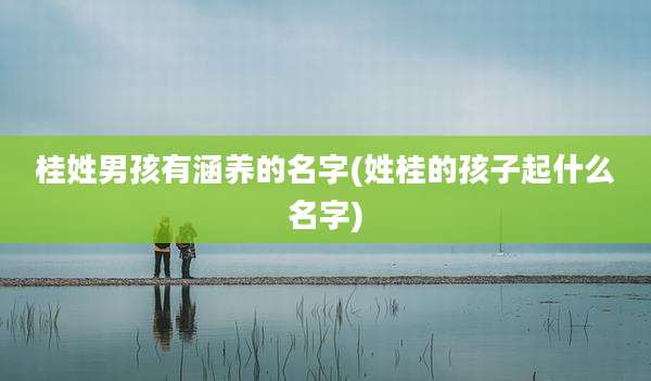 桂姓男孩有涵养的名字(姓桂的孩子起什么名字)