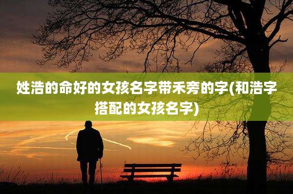 姓浩的命好的女孩名字带禾旁的字(和浩字搭配的女孩名字)