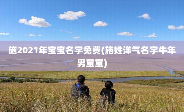 施2021年宝宝名字免费(施姓洋气名字牛年男宝宝)