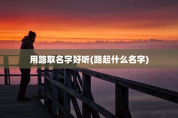 用路取名字好听(路起什么名字)