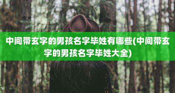 中间带玄字的男孩名字毕姓有哪些(中间带玄字的男孩名字毕姓大全)