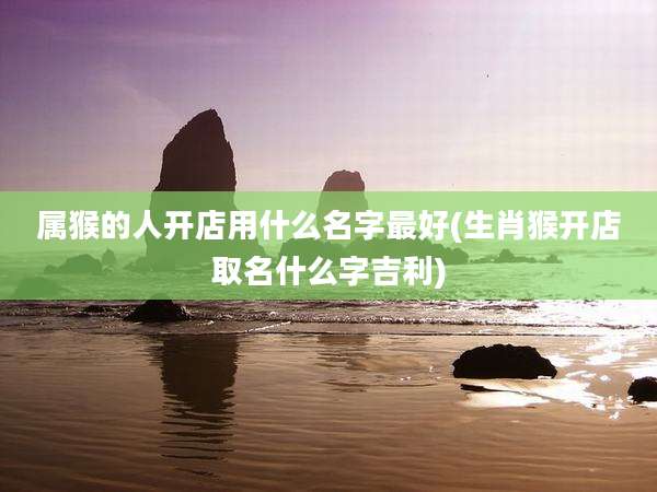 属猴的人开店用什么名字最好(生肖猴开店取名什么字吉利)