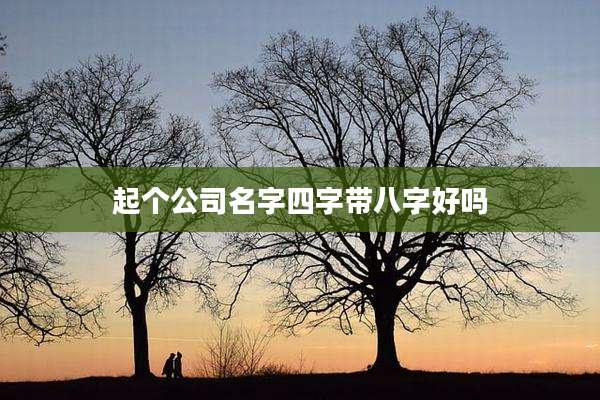 起个公司名字四字带八字好吗