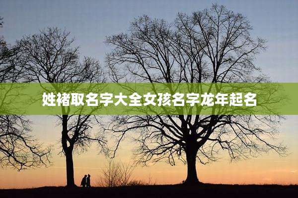 姓褚取名字大全女孩名字龙年起名