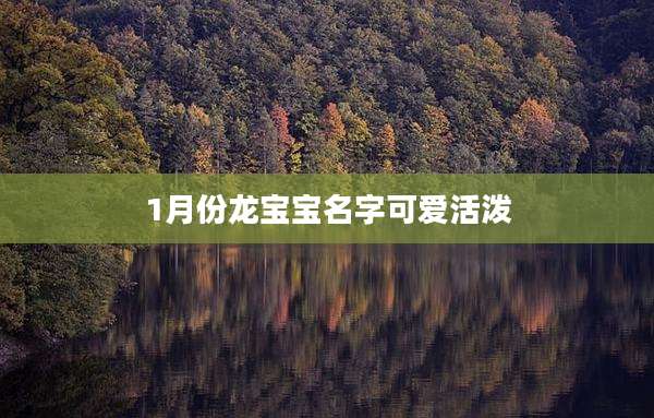 1月份龙宝宝名字可爱活泼