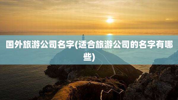国外旅游公司名字(适合旅游公司的名字有哪些)