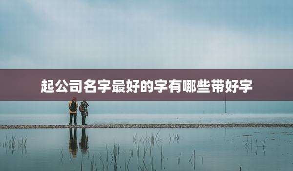 起公司名字最好的字有哪些带好字