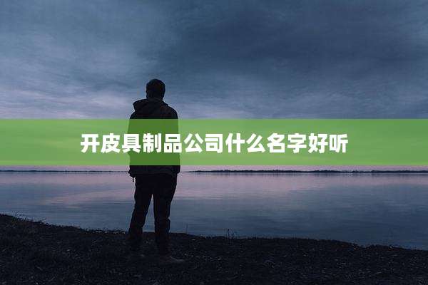 开皮具制品公司什么名字好听