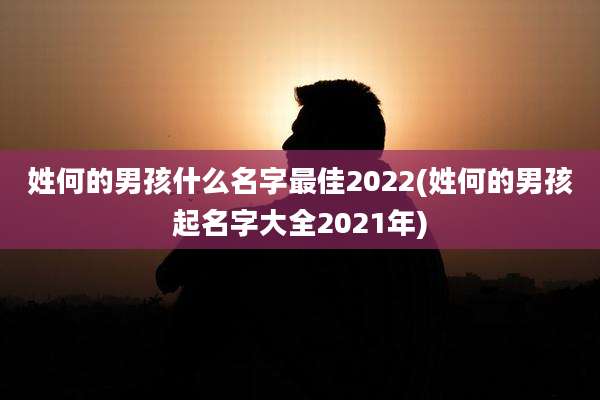 姓何的男孩什么名字最佳2022(姓何的男孩起名字大全2021年)