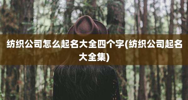 纺织公司怎么起名大全四个字(纺织公司起名大全集)