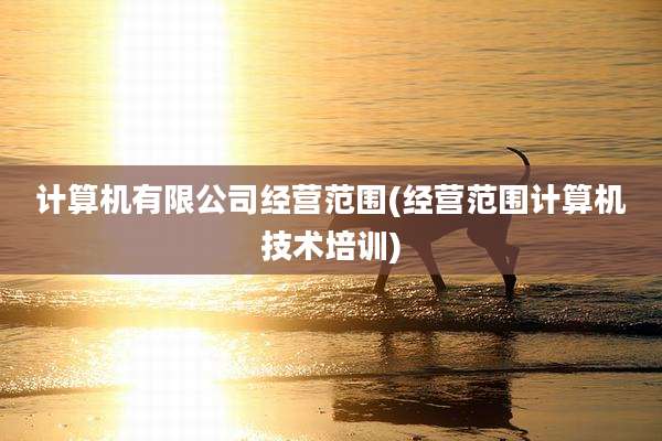 计算机有限公司经营范围(经营范围计算机技术培训)