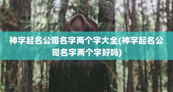 神字起名公司名字两个字大全(神字起名公司名字两个字好吗)