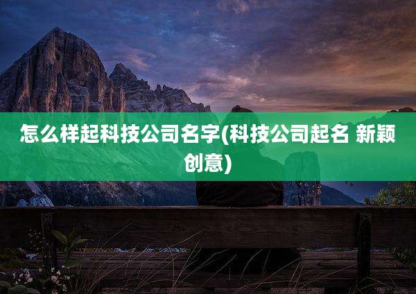 怎么样起科技公司名字(科技公司起名 新颖创意)