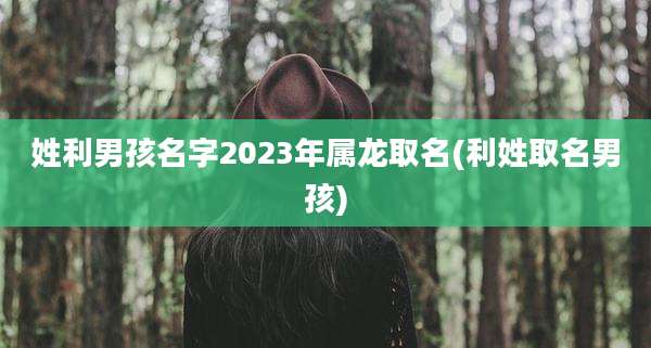 姓利男孩名字2023年属龙取名(利姓取名男孩)