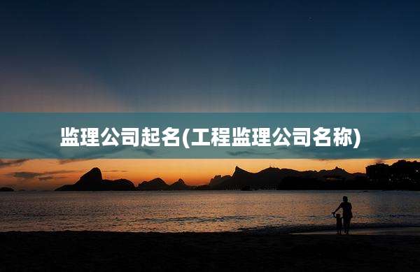 监理公司起名(工程监理公司名称)