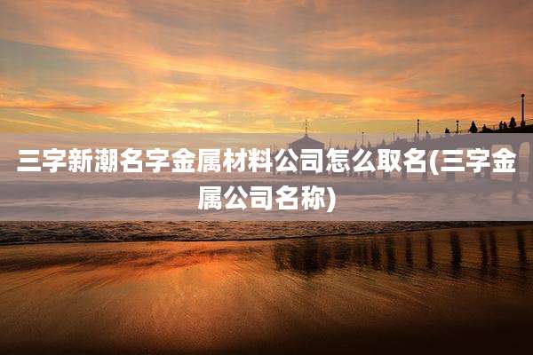 三字新潮名字金属材料公司怎么取名(三字金属公司名称)