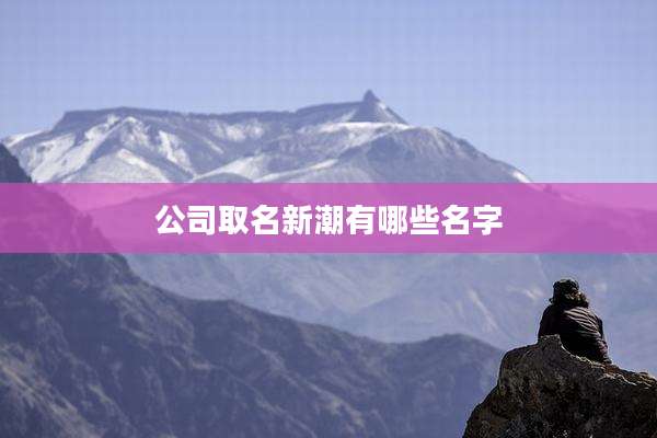 公司取名新潮有哪些名字