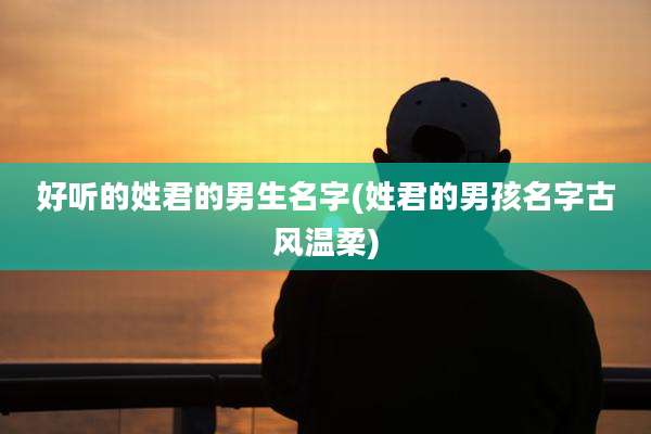 好听的姓君的男生名字(姓君的男孩名字古风温柔)