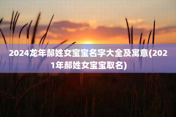 2024龙年郝姓女宝宝名字大全及寓意(2021年郝姓女宝宝取名)