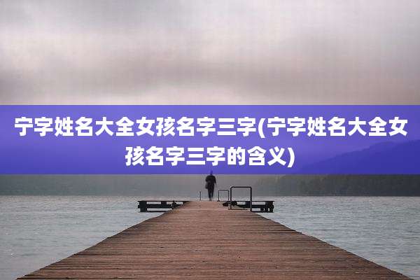 宁字姓名大全女孩名字三字(宁字姓名大全女孩名字三字的含义)
