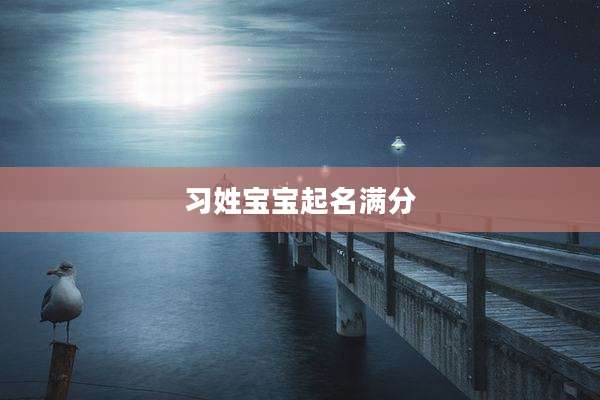 习姓宝宝起名满分