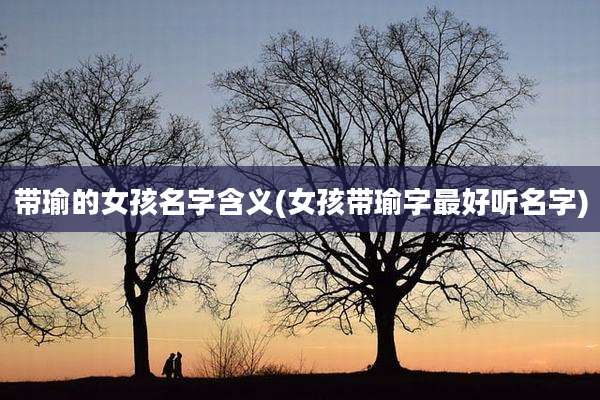 带瑜的女孩名字含义(女孩带瑜字最好听名字)