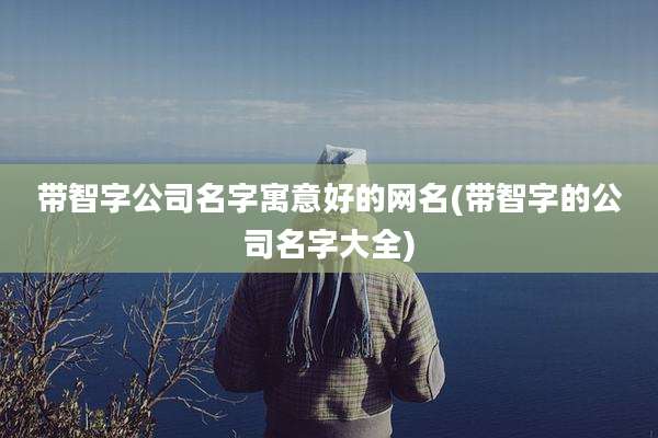 带智字公司名字寓意好的网名(带智字的公司名字大全)