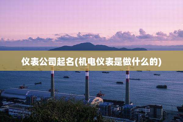 仪表公司起名(机电仪表是做什么的)