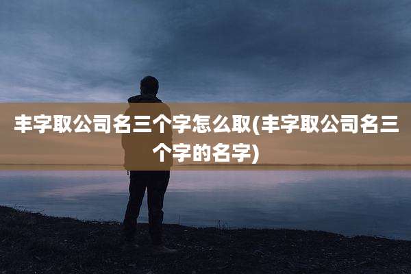 丰字取公司名三个字怎么取(丰字取公司名三个字的名字)