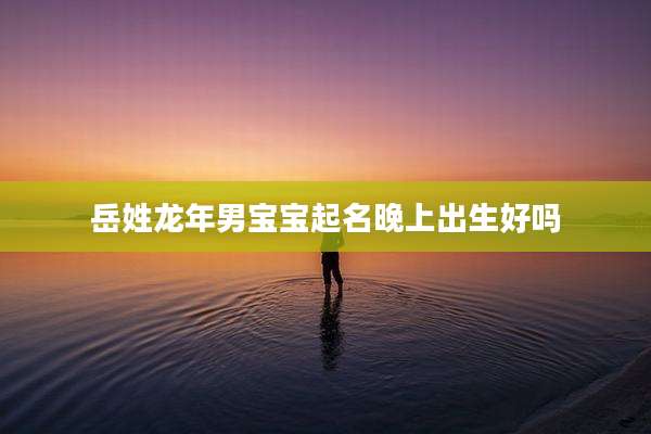 岳姓龙年男宝宝起名晚上出生好吗