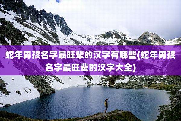 蛇年男孩名字最旺辈的汉字有哪些(蛇年男孩名字最旺辈的汉字大全)