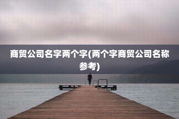 商贸公司名字两个字(两个字商贸公司名称参考)