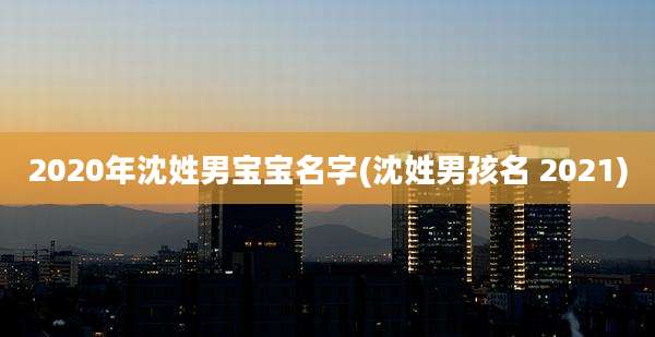 2020年沈姓男宝宝名字(沈姓男孩名 2021)