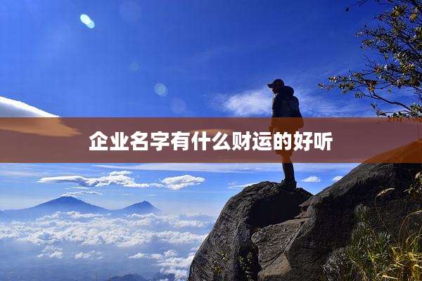 企业名字有什么财运的好听