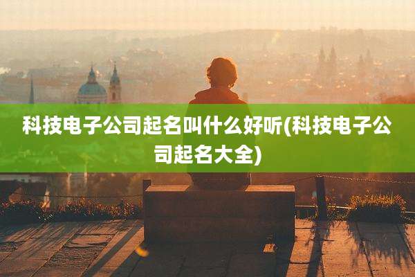 科技电子公司起名叫什么好听(科技电子公司起名大全)