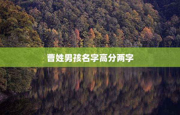 曹姓男孩名字高分两字