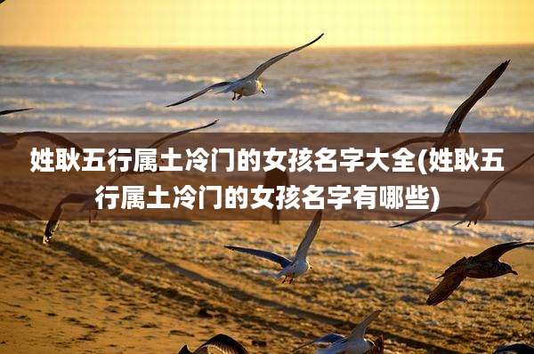 姓耿五行属土冷门的女孩名字大全(姓耿五行属土冷门的女孩名字有哪些)