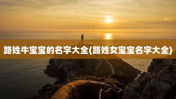 路姓牛宝宝的名字大全(路姓女宝宝名字大全)