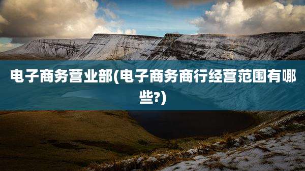 电子商务营业部(电子商务商行经营范围有哪些?)