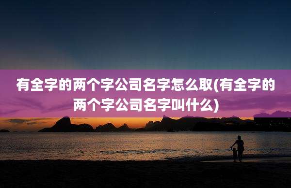 有全字的两个字公司名字怎么取(有全字的两个字公司名字叫什么)