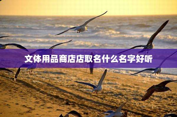 文体用品商店店取名什么名字好听
