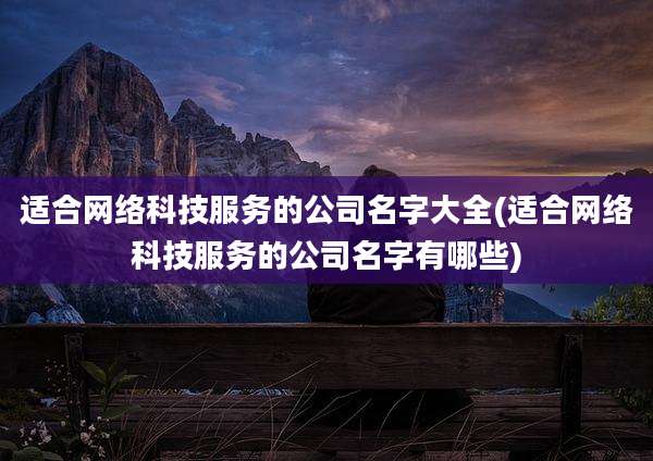 适合网络科技服务的公司名字大全(适合网络科技服务的公司名字有哪些)