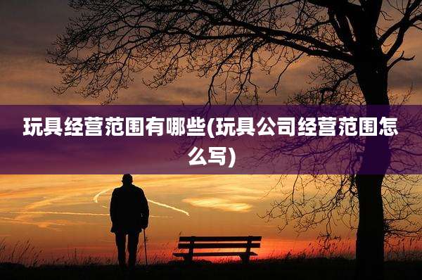 玩具经营范围有哪些(玩具公司经营范围怎么写)