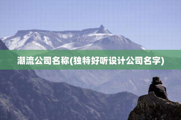 潮流公司名称(独特好听设计公司名字)