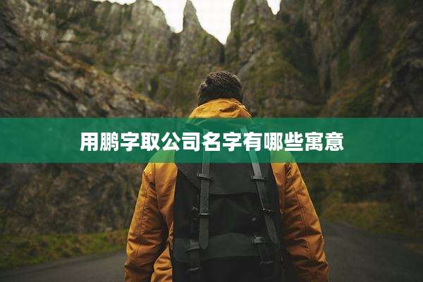 用鹏字取公司名字有哪些寓意